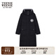 Teenie Weenie小熊女裝連帽羽絨服女冬季簡(jiǎn)約風(fēng)休閑舒適中長(zhǎng)款外套 黑色 L (170)
