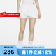 耐克（NIKE）女子短裙夏季速干褶裥網(wǎng)球運動半身裙不對稱百褶裙(含打底) DR6850-100 S