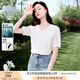 香影娃娃領(lǐng)襯衫女2025夏季新款氣質(zhì)鏤空襯衣洋氣泡泡短袖米白上衣 米色 M