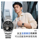 天王（TIAN WANG）男手表鋼帶鏤空防水全自動(dòng)機(jī)械男表七夕禮物送男友老公51232 【百搭】黑盤銀帶