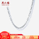 周六福  PT950鉑金項(xiàng)鏈男款經(jīng)典簡(jiǎn)約素鏈日字鏈送男友 56cm-29.98g