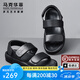 馬克華菲真皮拖鞋男鞋夏季2025新款涼鞋涼拖鞋男外穿開車沙灘鞋 黑色 39 運動碼建議拍大一碼