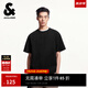 杰克·瓊斯（JACK&JONES）男裝舒適磨毛刺繡logo百搭潮流時(shí)尚個(gè)性簡約短袖T恤男裝225201200 E40黑色 S （170）