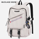MUCILAGE KNOW初中書(shū)包大學(xué)生男生六年級女生小學(xué)生高中學(xué)生男士大容量雙肩背包 白色【贈送掛件】 初中/高中【中號】 47*16*32cm