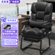 湯凱頤電腦椅家用久坐舒適電競椅學(xué)習書(shū)桌椅辦公室可躺休閑椅沙發(fā)椅 純黑【記憶棉】腰靠抱枕+腳踏