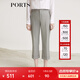 PORTS寶姿女裝 秋冬新品新款修身寬腳口休閑褲SL9P021LFQ044 羅蘭灰 XS (2)