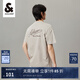 杰克·瓊斯（JACK&JONES）男裝短袖t恤男夏季新款潮流100%純棉休閑半袖T恤男士刺繡純色短袖 C02 倫霧灰 M 175