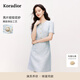 珂萊蒂爾【喬欣明星同款 玫瑰裙】2025新款簡(jiǎn)約連衣裙女優(yōu)雅氣質(zhì)收腰A字裙 淡群青 M