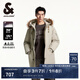 杰克·瓊斯（JACK&JONES）男裝冬季時尚潮流三防面料寬松連帽大毛領(lǐng)中長款工裝風(fēng)羽絨服男 卡其色E11 卡其色E11 M 175