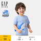 GAP男女幼童2025夏季新款3D造型印花logo棉質短袖T恤兒童裝767328