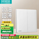 西門子（SIEMENS）開關(guān)插座 啞光大板 強(qiáng)電墻面86型墻壁開關(guān) 靈煜系列霧沙白 16A二開雙控開關(guān)