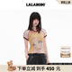 LALABOBO【商場同款】歐若拉甜酷短袖T恤女裝2025新款辣妹上衣LBEB-WSDT13 粉色 S