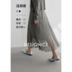 迪賽尼斯（DESIGNICE）2025年春季新款通勤氣質(zhì)亮絲網(wǎng)紗長(zhǎng)裙簡(jiǎn)約純色高腰半身裙 灰色 L