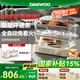 大宇（DAEWOO）【國(guó)家補(bǔ)貼】多功能電蒸鍋燉蒸煮一體食品級(jí)玻璃家用多層大容量蒸汽鍋預(yù)約蒸煮電煮鍋S22 10L 【雙層玻璃+雙膽玻璃燉盅+蒸魚盤】