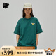 UNDEFEATED五條杠官方春季新品美式潮流LOGO拳套寬松落肩短袖T恤 綠色 XL
