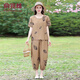 俞兆林（YUZHAOLIN）媽媽夏裝時尚洋氣套裝女夏季2024年新款哈倫褲大碼休閑中老年女裝 卡其色套裝 樹葉款 XL (建議90-110斤)