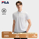 FILA 領(lǐng)航POLO|斐樂官方男裝針織POLO2025夏季新款時(shí)尚休閑涼感短袖 標(biāo)準(zhǔn)白-WT L 175/96A/L