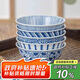 美濃燒（Mino Yaki）日本原裝進(jìn)口餐具陶瓷碗日式飯碗家用套碗5英寸5件套禮盒裝