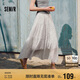 森馬（Semir）半身裙女松緊腰蛋糕裙百搭2025夏季肌理雪紡長(zhǎng)裙垂感107425120060