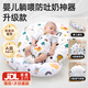 盟石斜坡枕嬰兒防吐奶斜坡墊兒童哺乳枕0-1-3歲寶寶新生兒喂奶神器 0-1歲 動物 加長款【動物世界】A類 雙面可拆洗+固定帶