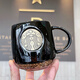 星巴克杯子經(jīng)典魚(yú)鱗陶瓷杯馬克杯咖啡杯桌面杯喝水杯茶杯節日禮物 黑色魚(yú)鱗杯單杯