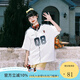 LEMANISMlemanism潮牌兩條杠v領(lǐng)長袖T恤男2025夏季運(yùn)動風(fēng)撞色球衣情侶體恤 白色 M