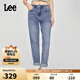 Lee25春夏新品411舒適小直腳五袋款中淺藍女牛仔褲 中淺藍 27 
