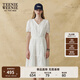 Teenie Weenie小熊女裝白色連衣裙2025夏季新款優(yōu)雅浪漫法式茶歇中長裙 白色 S