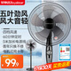 榮事達（Royalstar） 電風扇落地扇家用宿舍搖頭風扇轉(zhuǎn)頁五葉大風量可升降 16英寸機械四檔定時【延長線款】