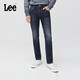 Lee25秋冬新723修身中腰直筒五袋款深藍色男牛仔褲 深藍色  31 