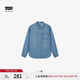 Levi's【商場同款】冰酷系列25年春夏新款女士休閑牛仔襯衫002Z2 藍(lán)色 002Z2-0001 M
