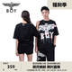 BOY LONDON【朋克涂鴉】情侶款老鷹朋克涂鴉寬松潮流T恤N01902 黑色 XS