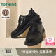 熱風(fēng)（Hotwind）25年春季男士時(shí)尚休閑鞋時(shí)髦復(fù)古 休閑都市休閑皮鞋 01黑色（系帶款）H77M25101 41 255mm