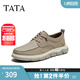 他她（TATA）2025夏商場同款時尚百搭透氣男士休閑布鞋新款TFZ01BM5 灰色 41