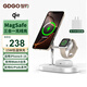 GDGO【Qi2認(rèn)證】三合一無線充電器底座15W快充MagSafe磁吸S10/S9/8快充適用蘋果16Promax手機手表耳機