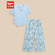 IEFMINI【愛(ài)依服童裝】2025夏季新款韓系風(fēng)時(shí)尚洋氣女童上下套褲 藍(lán) 160