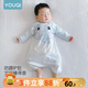 優(yōu)奇寶寶睡衣嬰兒睡袍兒童睡裙春秋款連體衣護(hù)肚防踢被純棉舒適家居服 四季【防踢被神器】萌萌象 80