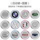 汽車(chē)一鍵啟動(dòng)裝飾貼鑲鉆點(diǎn)火開(kāi)關(guān)按鈕裝飾保護蓋個(gè)性按鍵貼 車(chē)標留言 按鍵貼+[銀色圈]一套