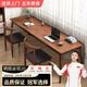 蔓斯菲爾（MSFE）實木腿電腦桌臺式雙人書桌學習桌辦公桌工作臺桌椅套裝長條桌子 【進口橡木腿】胡桃色160*60cm