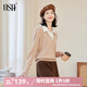 歐莎（OSA）知性假兩件Polo領(lǐng)針織衫女疊穿內(nèi)搭毛衣上衣高智感穿搭2025秋新款 杏色 M