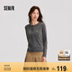 森馬（Semir）森馬陳都靈針織開衫女美利奴羊毛衫24冬新款內(nèi)搭保暖109724106001