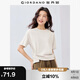 佐丹奴短袖T恤女時髦紐扣側(cè)開叉圓領(lǐng)薄款休閑上衣女05325407