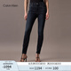 Calvin KleinJeans四季款女士休閑簡約貼片ck高腰緊身洗水微彈牛仔褲J220064 1BJ-牛仔深藍 29