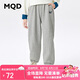 MQD童裝男大童秋季學(xué)院風(fēng)運(yùn)動休閑針織長褲 淺麻灰 140