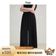 旅途原品ltyp旅途原品 日本進(jìn)口麻感三醋酸闊腿褲 極簡(jiǎn)文藝休閑九分 經(jīng)典黑 M