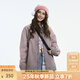 KAMA卡瑪字母刺繡工裝外套2025新款秋季情侶重工洗水時(shí)尚翻領(lǐng) 粉色 S