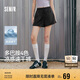森馬（Semir）休閑褲女涼感寬松顯瘦夏季2025吸濕速干開叉質(zhì)感短褲109325125001