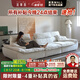 法蒂瑪貓抓布沙發(fā)奶油風(fēng)2023新款baxter客廳一字型直排超寬坐深帆船沙發(fā) 配套沙發(fā)抱枕（咨詢(xún)客服） 【可調(diào)節(jié)坐深款】超柔羽絨坐墊