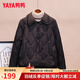 鴨鴨（YAYA）輕薄羽絨服女士短款秋冬季新款百搭時尚休閑小個子小香風(fēng)外套 黑色 M
