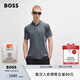 BOSS博斯【七夕禮物】【吸濕速干涼感】男士混合材質(zhì)短袖Polo50519505